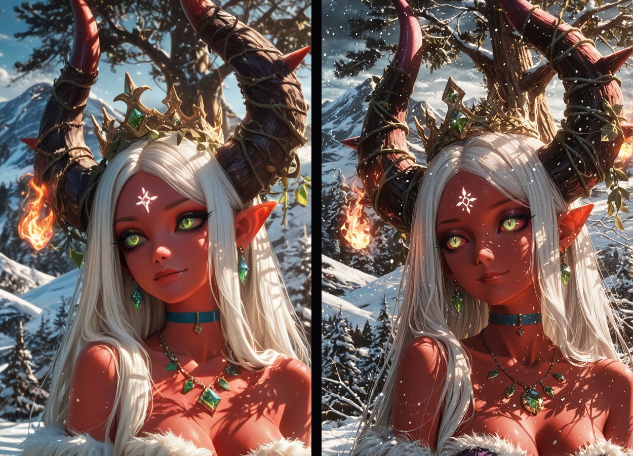 Low-res batch pick vs final polished result