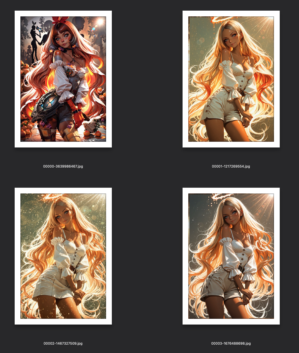 High-res img2img results across multiple checkpoints
